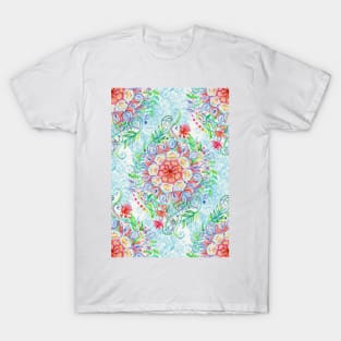 Messy Boho Floral in Rainbow Hues T-Shirt